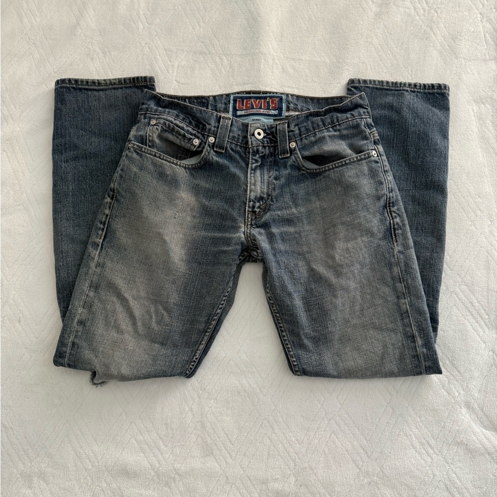 Levi's Men's Skinny Jeans in Washed Dark Blue